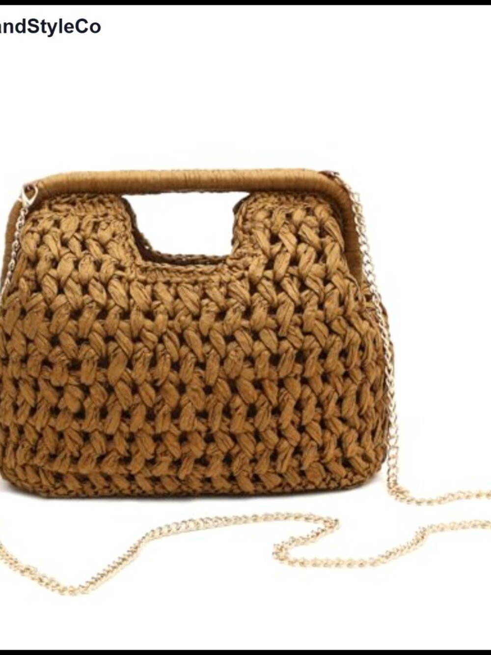 Straw Woven Top Handle Clutch Crossbody Bag for Women